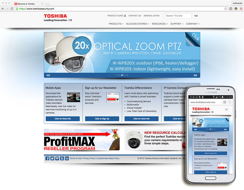 Toshiba Security Website Toshiba Security Website