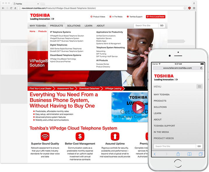 Toshiba Telecom Website Toshiba Telecom Website
